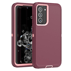 Heavy Duty Case for Galaxy A51 (MAROON & PINK) (Only Ground Shipping)