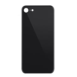 Back Glass with Bigger Camera Hole for iPhone SE 2020 (NO LOGO) (BLACK)