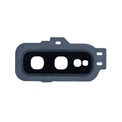 Stock up on the back camera lens with bracket for Galaxy S10E in black.