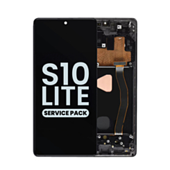 OLED Assembly with Frame for Galaxy S10 Lite (G770) (PRISM BLACK) (Service Pack)
