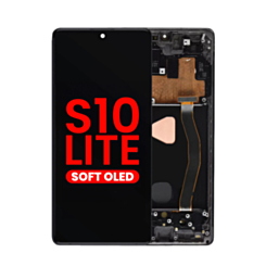 OLED Assembly with Frame for Galaxy S10 Lite (G770) (PRISM BLACK) (Aftermarket OLED)