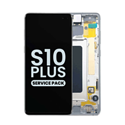 Order the OLED assembly with frame for Galaxy S10 Plus G975 in Ceramic White service pack.