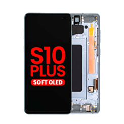 OLED Assembly with Frame for Galaxy S10 Plus (G975) (PRISM BLUE) (Aftermarket OLED)