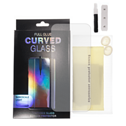 Shop the Full Glue Tempered Glass for Galaxy S20 Plus with Nano Liquid, Install Kit, and UV Light, Case Friendly, 3D, 1 Piece.