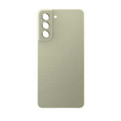 Back Cover Glass with Camera Lens and Adhesive for Galaxy S21 FE (G990) (No Logo) (Olive)
