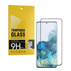 Clear Tempered Glass Anti-Scratch Edge to Edge Black Rim Coverage for Galaxy S21 Plus
