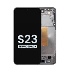 OLED Assembly with Frame for Galaxy S23 (S911) (Phantom Black) (Service Pack)
