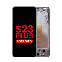 OLED Assembly with Frame for Galaxy S23 Plus (S916) (Lavender) (Aftermarket Plus Soft)