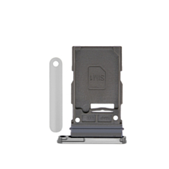 Order the Single SIM Card Tray for Galaxy S24 or S24 Plus in marble gray.
