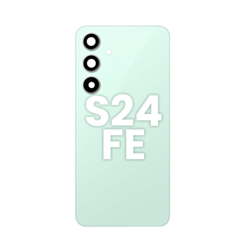 Back Cover Glass with Camera Lens and Adhesive for Galaxy S24 FE (S721) (No Logo) (Mint)