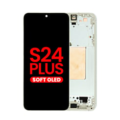 OLED Assembly with Frame for Galaxy S24 Plus (S926) (Amber Yellow) (Aftermarket Plus Soft)