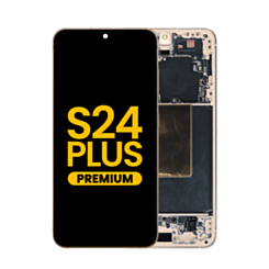 Buy the OLED Assembly with Frame for Galaxy S24 Plus S926 in sandstone orange, premium edition.
