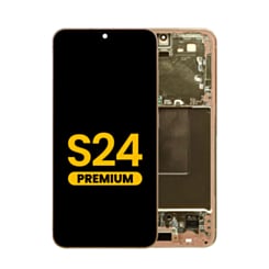 Shop the OLED Assembly with Frame for Galaxy S24 S921 in sandstone orange, premium edition.
