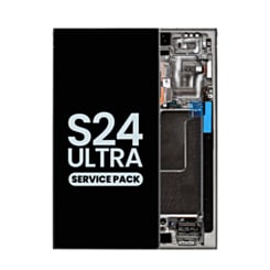 OLED Assembly with Frame for Galaxy S24 Ultra (S928) (Titanium Black) (Service Pack)