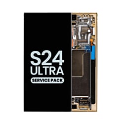 OLED Assembly with Frame for Galaxy S24 Ultra (S928) (Titanium Yellow) (Service Pack)