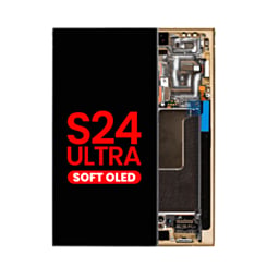 Purchase the OLED Assembly with Frame for S24 Ultra S928 in titanium yellow, aftermarket OLED.
