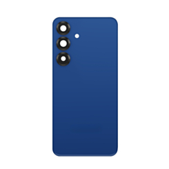 Stock up on the back glass with camera lens and adhesive for Galaxy S25 in navy, no logo.