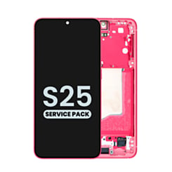 OLED Assembly with Frame for Galaxy S25 (S931) (Coral Red) (Service Pack)