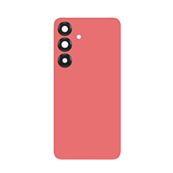 Back Cover Glass with Camera Lens and Adhesive for Galaxy S25 Plus (S936) (No Logo) (Coral Red)