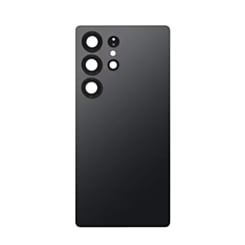 Shop the Back Cover with Camera Lens and Adhesive for Galaxy S25 Ultra in titanium black with no logo.