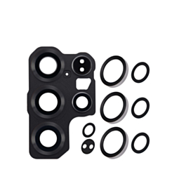 Back Camera Lens with Cover Bezel Ring for Galaxy S25 Ultra (S938) (Titanium Jet Black)