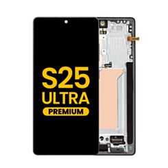 Order the OLED Assembly with Frame for Galaxy S25 Ultra, model S938, in titanium black, premium quality.