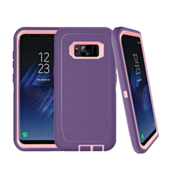 Heavy Duty Case for Galaxy S8 (PURPLE & LIGHT PINK) (Only Ground Shipping)