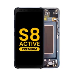 OLED Assembly with Frame for Galaxy S8 Active (G892) (MIDNIGHT BLACK) (Premium)