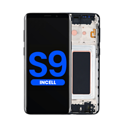 Buy the LCD assembly with frame for Galaxy S9 G960 in Midnight Black, aftermarket Incell.