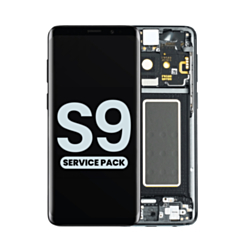 Order the OLED assembly with frame for Galaxy S9 G960 in Midnight Black, service pack.