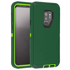 Galaxy S9 Plus Heavy Duty Shockproof Case - Dark Green & Light Green (Only Ground Shipping)