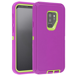 Heavy Duty Case for Galaxy S9 Plus (HOT PINK & GREEN) (Only Ground Shipping)