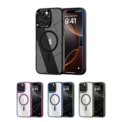 Shiny Magnetic Clear Cases for iPhone 15 Pro Max (Only Ground Shipping)