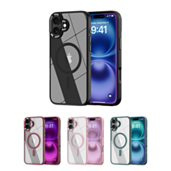 Shiny Magnetic Clear Cases for iPhone 16 Plus (Only Ground Shipping)