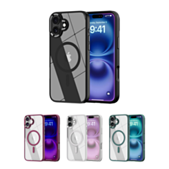Shiny Magnetic Clear Cases for iPhone 16 (Only Ground Shipping)