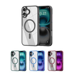 Shiny Magnetic Clear Cases for iPhone 16e / 17e (Only Ground Shipping)
