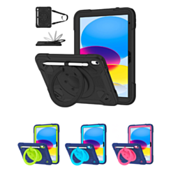 Shockproof Heavy Duty Stand Case with Pen Slot for iPad 10 (2022) / iPad 11 (2025) (Only Ground Shipping)
