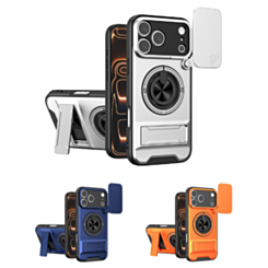 Shockproof Mag Safe Slide Lens Case with Ring Holder for iPhone 17 Pro (Only Ground Shipping)