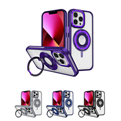 Skin Feel Transparent Case with Silicone Ring Holder for iPhone 15 Pro Max (Only Ground Shipping)