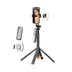 Auto Pop-Up 360° Rotating Selfie Stick Tripod (Black) (Only Ground Shipping)