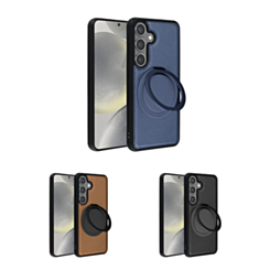 Slim Leather Case with Wireless Charging Kickstand for Galaxy S23 (Only Ground Shipping)