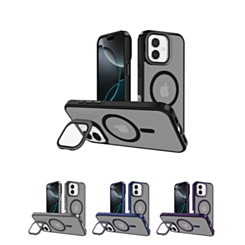 Slim Transparent Camera Stand Case with Wireless Charging for iPhone 16 Plus (Only Ground Shipping)