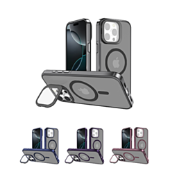 Slim Transparent Camera Stand Case with Wireless Charging for iPhone 12 / 12 Pro (Only Ground Shipping)