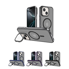 Slim Transparent Camera Stand Case with Wireless Charging for iPhone 13 / 14 (Only Ground Shipping)