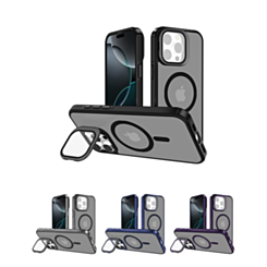 Slim Transparent Camera Stand Case with Wireless Charging for iPhone 15 Pro Max (Only Ground Shipping)
