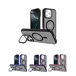 Slim Transparent Camera Stand Case with Wireless Charging for iPhone 16 Pro Max (Only Ground Shipping)