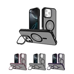 Slim Transparent Camera Stand Case with Wireless Charging for iPhone 16 Pro (Only Ground Shipping)