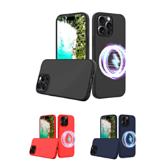 Soft Solid Silicone Case with Wireless Charging for iPhone 16 Pro Max (Only Ground Shipping)
