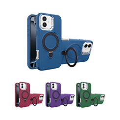 Support Heavy Duty Case with Wireless Charging Kickstand for iPhone 16 Plus (Only Ground Shipping)