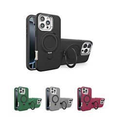 Support Heavy Duty Case with Wireless Charging Kickstand for iPhone 16 Pro Max (Only Ground Shipping)